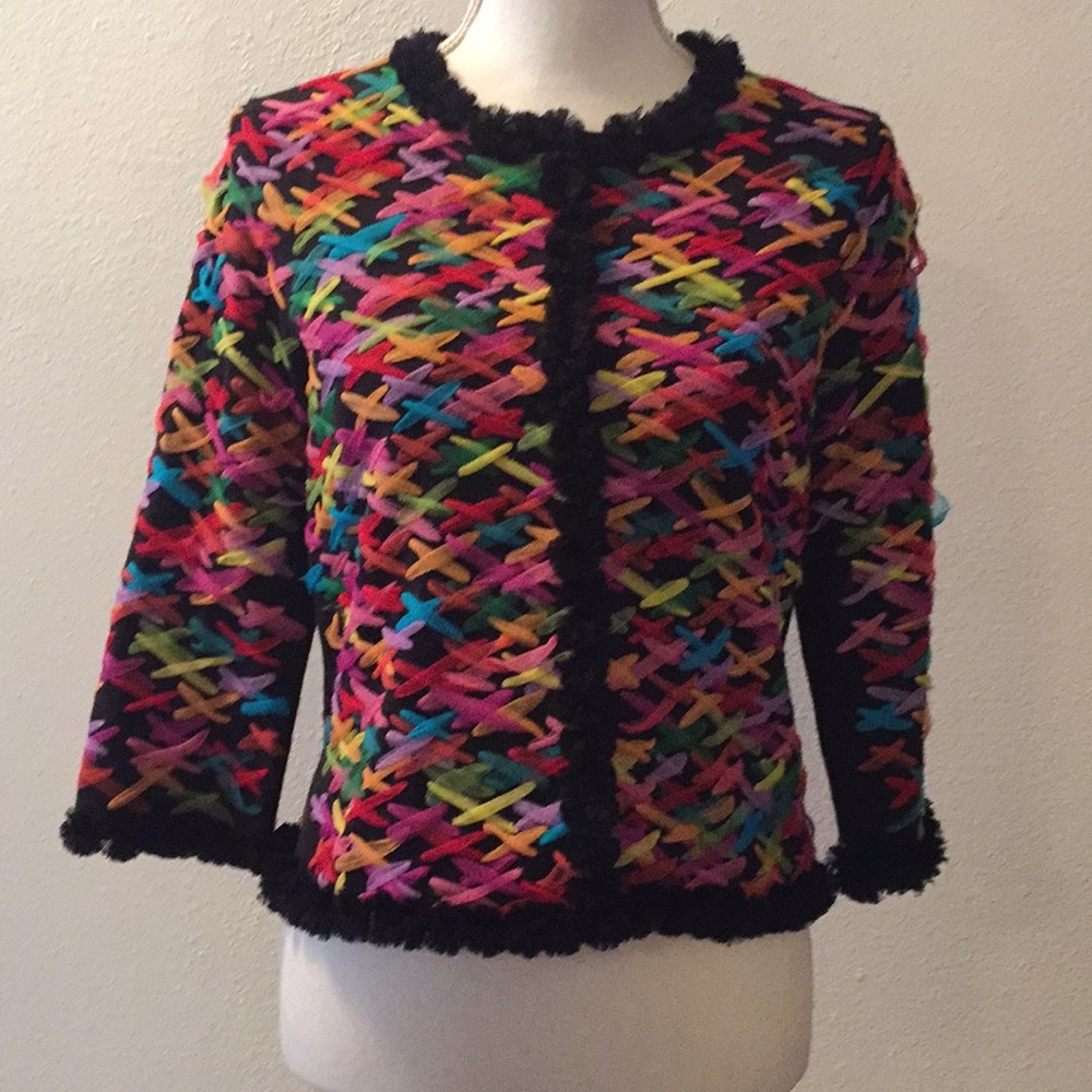 A confetti sweater worn twice